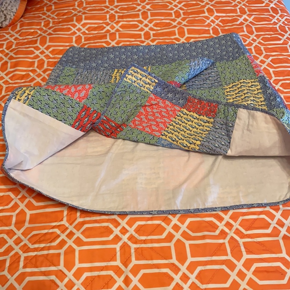 Vineyard Vine Patchwork Short Skirt Starfish Fish… - image 2